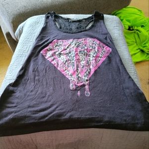 Women's Shelor SM/MD tank top, lace sheer on back. Good condition, no size tag